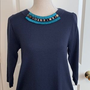 Boden Embellished wool shift dress, size 10L